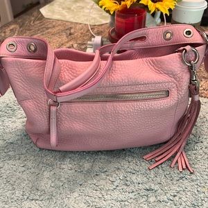 Coach handbag pink leather.